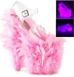 Pleaser - FLAMINGO-1021FS Plateau Laarzen, Paaldans schoenen - Paaldans schoenen - 39 Shoes - Zwart — thumbnail 3