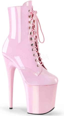 Pleaser - FLAMINGO1020 Plateau Laarzen, Paaldans schoenen - Paaldans schoenen - 42 Shoes - Roze — thumbnail 1