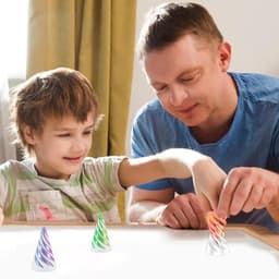 3D Geprinte Spiraal Kegel Fidget Speelgoed - 3 Stuks Onmogelijk Piramide Doorvoer Sculptuur Mini Infinity Spiraal Kegel Stressverlichting Desk Toys voor Kinderen en Volwassenen — thumbnail 3