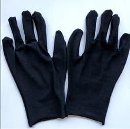 Katoenen handschoenen Zwart Medium 20Stuks/10Paar Beschermende Handschoenen - Medium - Gezondheidszorg - Ziekenhuis - Beauty Center - Kapper - Salon Spa Tattoo – Jewelry - Eczeem - Allergie - Handcrème - Juweliers - Munt handschoen — thumbnail 4