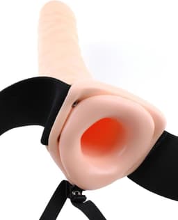 Pipedream Fetish Fantasy voorbind vibrator Viberator Hollow Strap Onkin beige - 8 inch — thumbnail 5