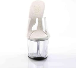 Pleaser - SKY-301 Muiltjes - Paaldans schoenen - 36 Shoes - Transparant/Zilverkleurig — thumbnail 2