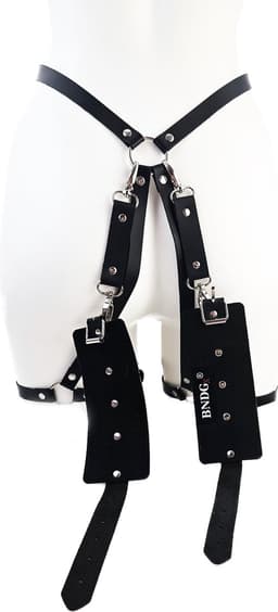 BNDGx® - Sex Harnas tuig pak met handboeien - Bondage set BDSM Erotische Fetish Body Nep Leer - Verstelbaar - — thumbnail 3
