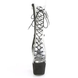 Pleaser - ADORE-700-60FS Plateau Laarzen, Paaldans schoenen - Paaldans schoenen - 36 Shoes - Zwart/Transparant — thumbnail 2