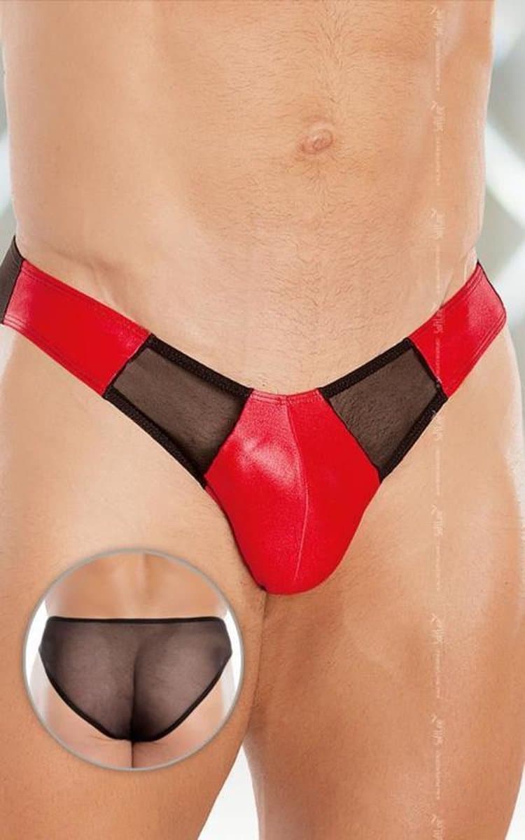 SoftLine Collection - Sexy herenslip doorzichtig rood XL — afbeelding 1