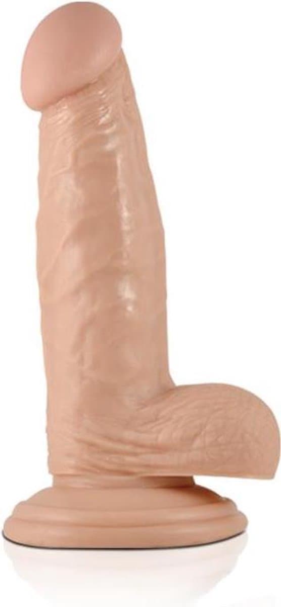 real extreme dildo 18 cm - zuignap - beige — afbeelding 1