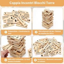 Ondeugende Blokkentoren - Houten Stapelspel - Avondje Plezier - 48 Verrassende Blokken - 7x3cm Blokken — thumbnail 5
