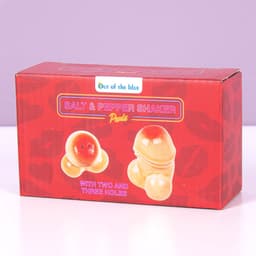 Zout- en peperstrooierset – Penis design – Set van 2 – Keramiek – Inclusief giftbox – Compact formaat 4 x 2,5 x 7 cm – Humoristisch cadeau voor vrijgezellenfeesten, diners of feestjes — thumbnail 3