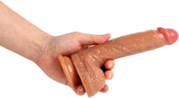 Banoch | Dildo met zuignap | beige siliconen | 16 cm | ∅ 3,3 cm — thumbnail 3