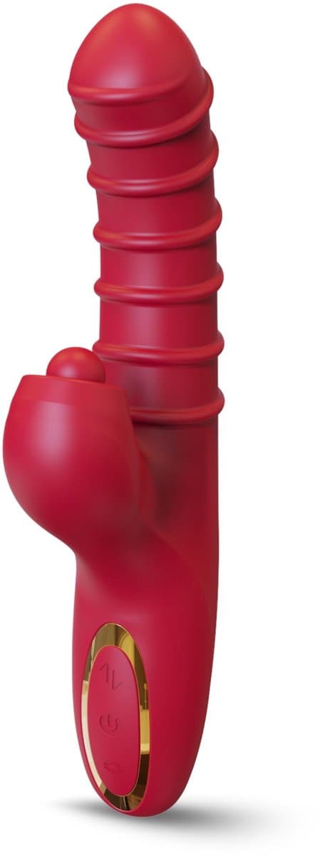 IVY LUX – 3-in-1 Vibrator voor Vrouwen – Dildo Vibrator met Stootfunctie – G-spot Vibrator + Clitoris Stimulator – Trillen & Pulseren – Waterdicht – USB Oplaadbaar — afbeelding 1