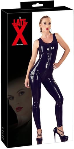 Mouwloos Latex Fetish Catsuit met Rits — thumbnail 2