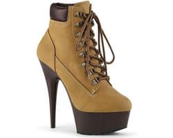 Pleaser - DELIGHT600TL02 Plateau Laarzen - US 12 - 42 Shoes - Bruin