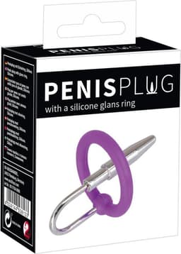 You2Toys – Stalen Dilator Penis Plug met Siliconen Eikel Ring voor de Gewillige Onderdaan - Zilver — thumbnail 5