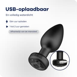 MyFantasy Vibrerende Buttplug met App - Abonnementsvrij en Wereldwijd Bestuurbaar - Sex Toys voor Koppels - Mannen - Vrouwen - Kamasutra Seksspeeltjes - Anaal Vibrator plug - Vibrators voor hem of haar - Zwart — thumbnail 5
