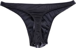 Heren Slip met Rits - Latex Look - String Zwart - Sexy Design - Mannen String - Ondergoed Maat XXL — thumbnail 4