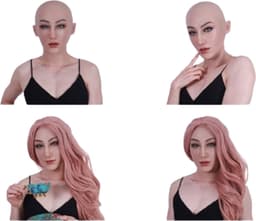 Siliconen Masker-Vrouwenmasker- Masker- Gezichtsmasker-Cosplay-Transgender-Travestie- Gezicht-Crossdresser — thumbnail 1
