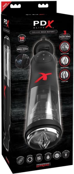 Pipedream PDX Elite Oplaadbare Deluxe Mega-Bator Masturbator Vibrerend - Vagina — thumbnail 5