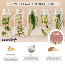 Sizegain Plus 500Cosmetics - Verstevigt en vergroot de penis - 30 Bruine pillen - BioPerine — thumbnail 3