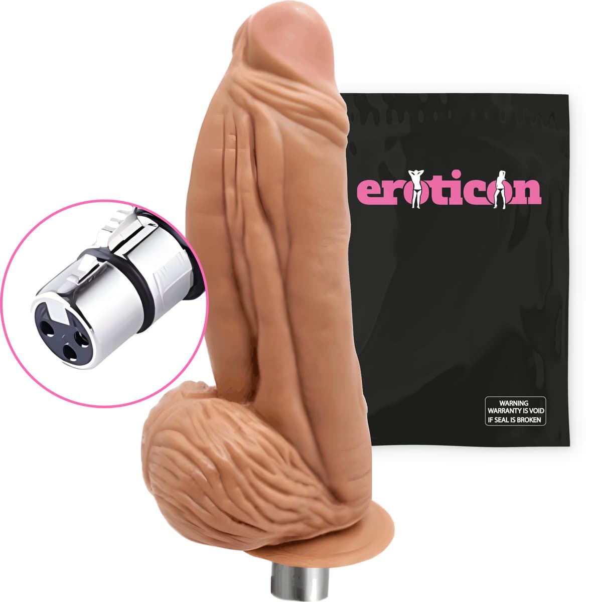 Eroticon Mega Dildo XXL Niek - 26.5cm Lang - 7.5cm Dik - Opzetstuk voor Seksmachine - Extreem groot - Grote Dildo - Dikke dildo - Accessoire - 3XLR opzetstuk - Xxxl Dildo — afbeelding 1
