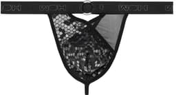 WOH heren microfiber G-string pure seduction zwart — thumbnail 1