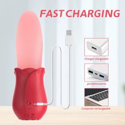 Tong vibrator voor vrouwen - Likende Tong Vibrator - Clitoris Zuiger - Likkende vibrator - Dildo Vibrator - Likkende Tong - Bef Vibrator - Clitoris Stimulator - Sex Toys voor vrouwen - 10 standen - Siliconen - Voor hem - Voor haar — thumbnail 3