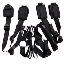 Zeloria Bondage Restraint Set – Verstelbare Hand- en Enkelboeien Voor Bed – BDSM Starter Set – Zwart — thumbnail 5