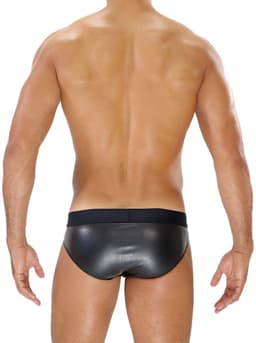 TOF Paris Fetish Brief Black/Black - MAAT S - Erotisch Heren Ondergoed - Slip voor Man - Sexy mannen Slip — thumbnail 3