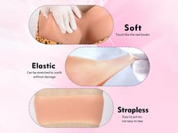 Strapless borsten - cup C - 100% hypoallergene medische siliconen - kunstborst - nepborsten - boobs - realistisch - borstprothesen - natuurlijk - borstvergroting - boob job - kunstmatig -transgender - femboy - cosplay - travestiet - dragqueen — thumbnail 4