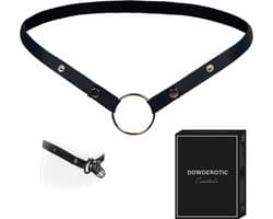 DOWO® - Chastity Cage Waist Strap - Kuisheids Riem - Belt voor Peniskooi - Zwart