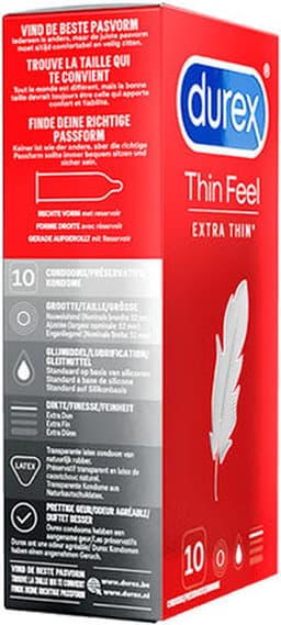 Durex - Condooms Thin Feel Extra Dun 10 st. — thumbnail 3
