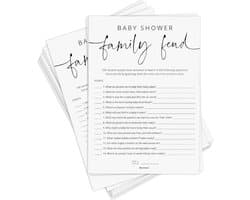 50 Baby Voorspelling Kaarten Babyshower Spel Neutraal - 14 Spellen Set