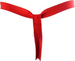 BamBella ® - String Maat Onesize S M L - Datex Rood (Latex en stof SM kleding BDSM erotische heren kleding ondergoed lingerie onderbroek zwart — thumbnail 4