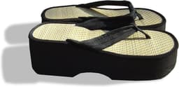 Dames Zori Sandalen - Japanse Slippers - Comfortabel Lopen - Rijststro Hak - 6 cm Hakhoogte — thumbnail 2