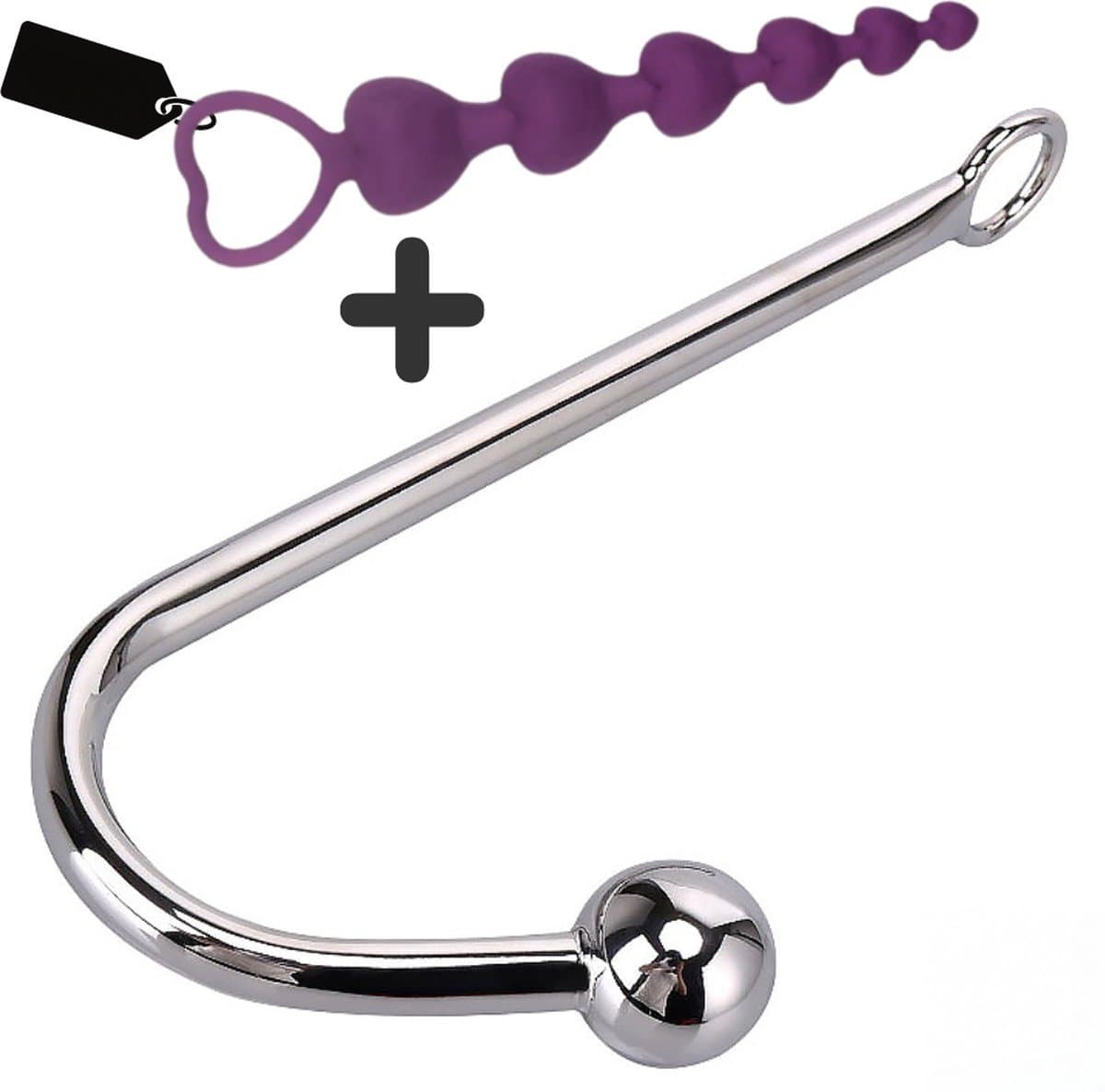 Anal Hook - Anaal Haak + - Anal Beads - Anaal Dildo - Anale Speeltjes - g spot - DISCREET verpakt - Anale haak - Anal Plug — afbeelding 1
