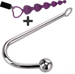 Anal Hook - Anaal Haak + - Anal Beads - Anaal Dildo - Anale Speeltjes - g spot - DISCREET verpakt - Anale haak - Anal Plug — thumbnail 1