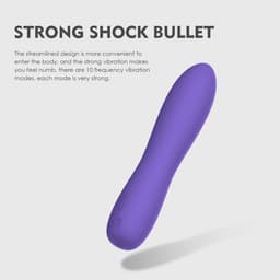 WINYI Brandy SUPER krachtige bullet vibrator - verwarmende kleine vibrator - zachte siliconen - oplaadbaar - waterdicht - paars — thumbnail 3