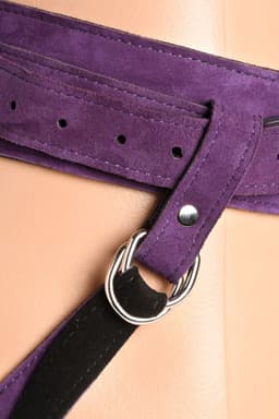 Korset Deluxe Leren Strap On - Paars — thumbnail 3