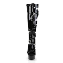 EU 36 = US 6 | DELIGHT-600-49 | 6 Heel, 1 3/4 PF Knee High Gladiator Boot, Back Zip — thumbnail 2