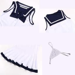 Dailygoods- Matrozen Kostuum - Sexy Lingerie - Rollenspel Outfit - Mini-Lengte Jurk - Zachte/Ademende Stof - Perfect voor Themafeesten - Sailor Outfit — thumbnail 3
