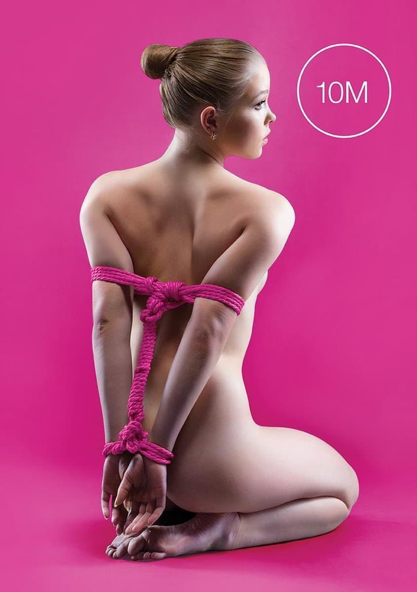 OUCH! – Japanse Bondage Touw voor de Wildste Fantasieën 10 Meter – Roze — afbeelding 1