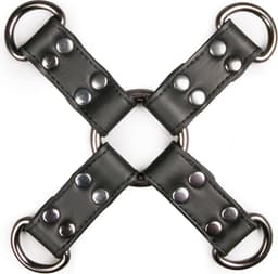 EasyToys - Kunstleren Hogtie - Duurzaam - Bondage Set - Handboeien - BDSM Set - BDSM Toys - Rollenspel Erotiek - Erotisch Spel - Sex Toys voor Vrouwen en Mannen - Zwart — thumbnail 1