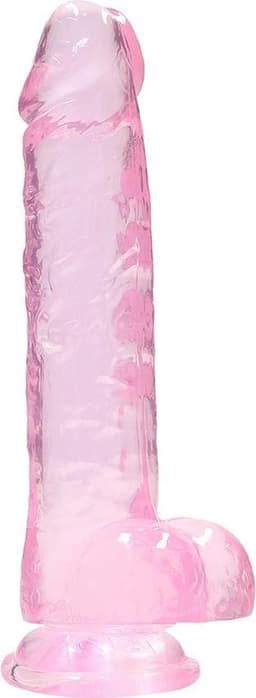 8" / 20 cm Realistic Dildo With Balls - Pink — thumbnail 1