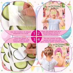 Ronte - Feestspel voor meisjesfeest, Poster Pin The Cucumber on The Girl, Make-up, Logeerpartij, Slaapfeestje, Feestartikelen voor vrouwen. — thumbnail 3