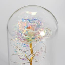 Zolta Serie - Led Glazen Roos - Roze - Decoratief Geschenk — thumbnail 3