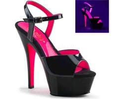 EU 37 = US 7 | KISS-209TT | 6 Heel, 1 3/4 PF Two Tone Ankle Strap Sandal