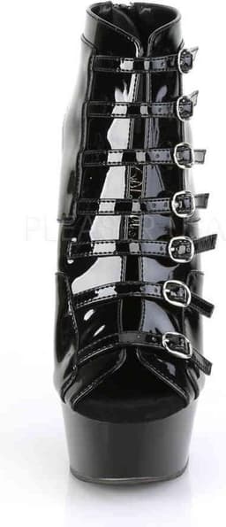 Pleaser - DELIGHT-600-11 Plateau Laarzen - US 7 - 37 Shoes - Zwart — thumbnail 2
