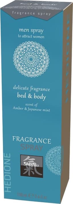 Shiatsu Feromonen Bed & Body Spray Voor Mannen - Amber & Japanse Mint — thumbnail 4