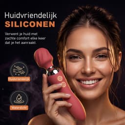 Heevli® AV-Massageapparaat met 2 Trilkoppen- Magic Wand - Vibrator voor Vrouwen - Clitoris Stimulator - 10 Standen - Fluisterstil - Sex Toys voor Vrouwen - Seksspeeltjes - womanizer — thumbnail 4