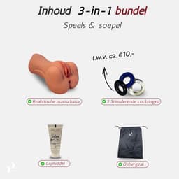 Pillow Pleasure® Olivia - 3-in-1 Pocket Pussy Basisbundel - Realistische Masturbator met Vagina, Mond & Anus - Inclusief Glijmiddel & Accessoires - Sexpop - Zelf aftrekken - Kunstvagina — thumbnail 5