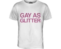 Glitter T-Shirt Heren - Opvallend Disco Shirt met Strass Steentjes